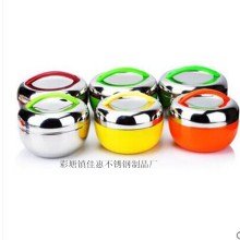 不锈钢苹果饭盒 饭盒 QQ饭盒 苹果便当盒 双层饭盒保温饭盒