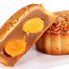 华美月饼时尚双黄720g中秋礼盒装双蛋黄白莲蓉广式月饼送礼团购