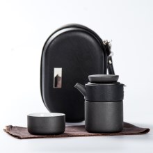 唐丰陶瓷旅行茶具套装便携包一壶一杯