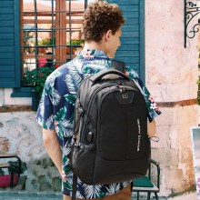 施维茨十字双肩包男背包女韩版休闲旅行包时尚双肩电脑包SC81407