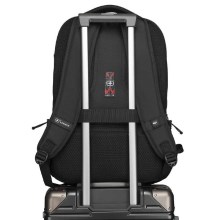 施维茨十字双肩包男背包大中学生书包17英寸电脑包SC81517-1黑色